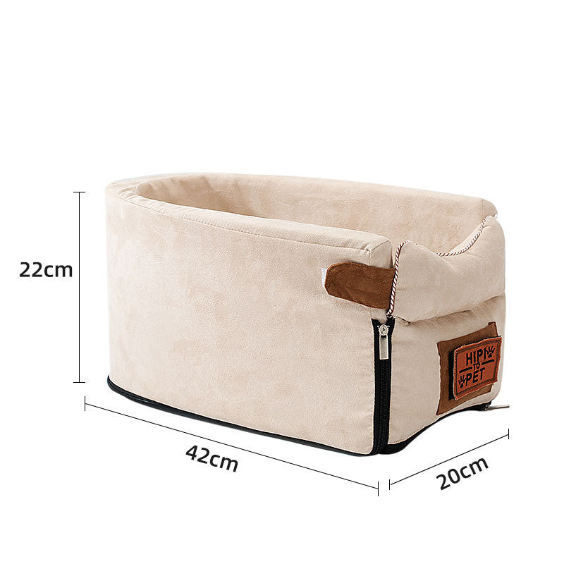 Dog Car Seat Pet Carrier Universal Armrest Box Nonslip Quilted Pet Car Carrier Bags For Small Dogs Outdoor Travel Pet Supplies