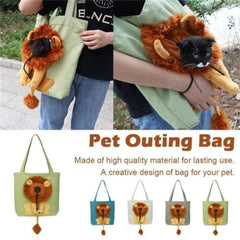 Soft Pet Carriers Lion Design Portable Breathable Bag Cat Dog Carrier Bags Outgoing Travel Pets Handbag With Safety Zippers