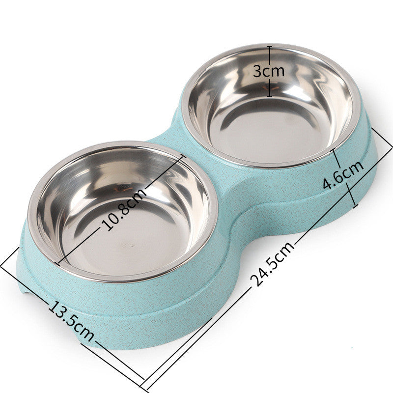 Round two-in-one drinking water feeding dual-purpose dog bowl