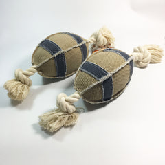 Linen Cotton Rope Dog Toys Bite Resistant Rugby Training