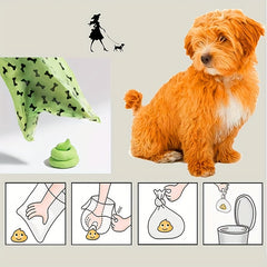 Environmentally Friendly Biodegradable Pet Litter Bags Dog Waste Bags With Dog Poop Bag Dispenser Dog Poop Bags Thickened Poop Bags Leak-Proof Dog Waste Bags For Pet Supplies