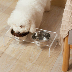 Acrylic Dogs And Cats Pet Feeder Small Cat Dog Feeding Rack