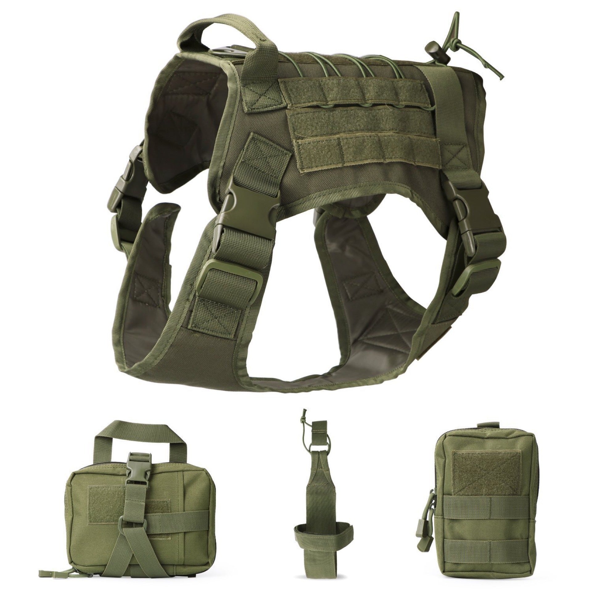 Outdoor Dog Vest Five Piece Suit Tactical Dog Clothing Dog Supplies