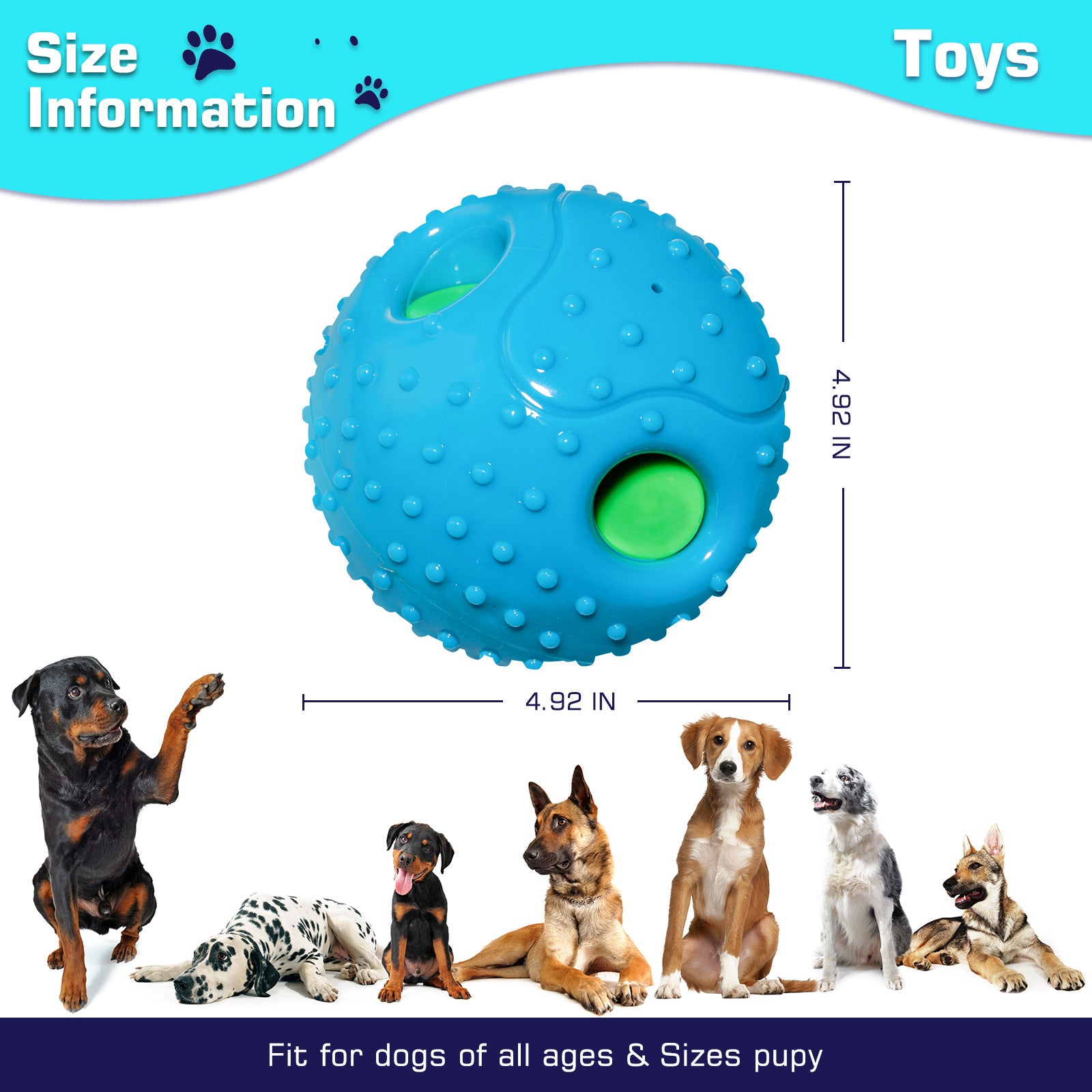 Pet Squall Ball Dog Playmate Sound Relieving Toys