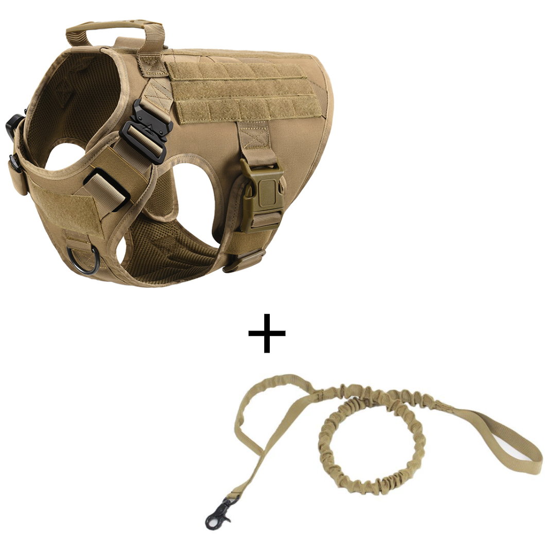 Outdoor Tactical Dog Vest With Leashes